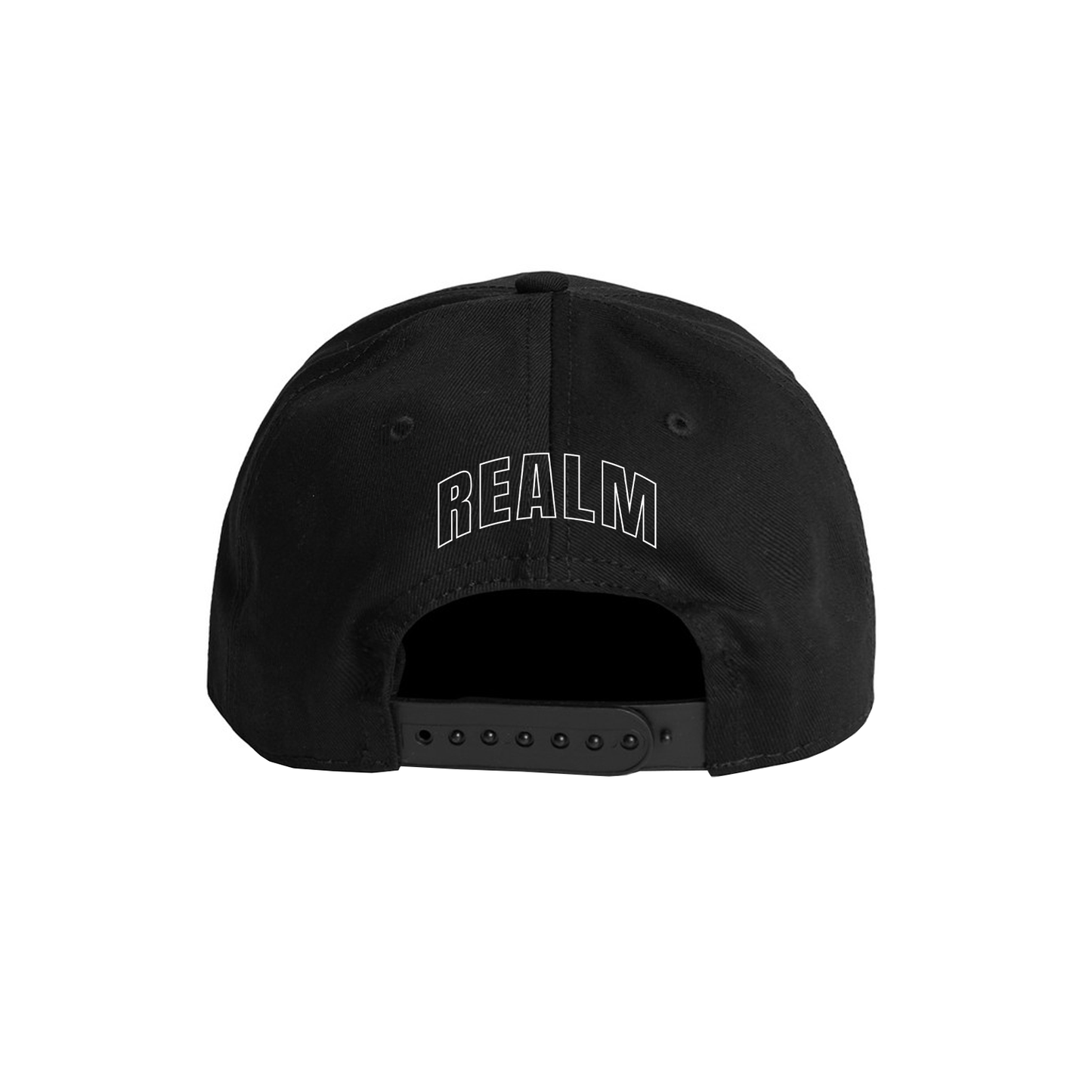 REALM Black Embroidered Cap