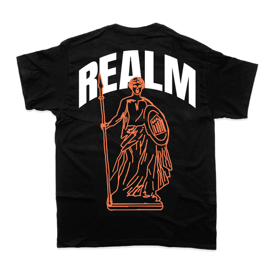 REALM Black & Orange Heavy Tee