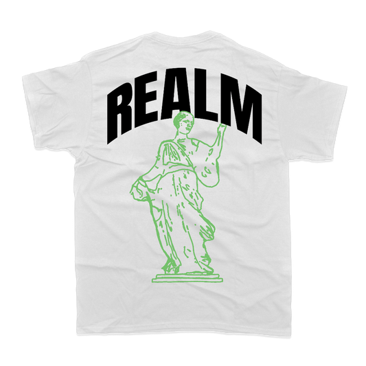 REALM White & Green Heavy Tee