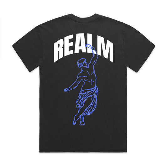REALM black & blue heavy tee