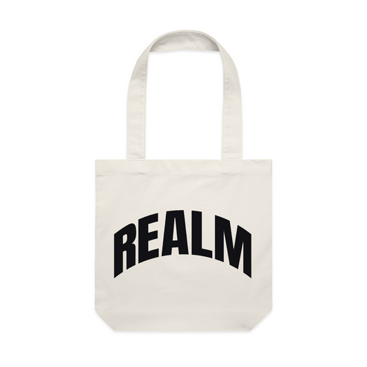 REALM Beige Tote Bag