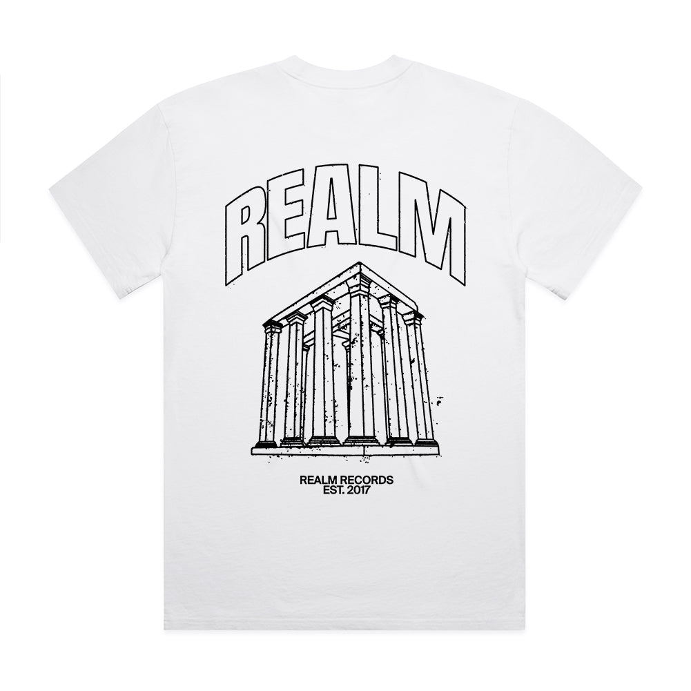 REALM white & black heavy tee