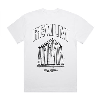 REALM white & black heavy tee
