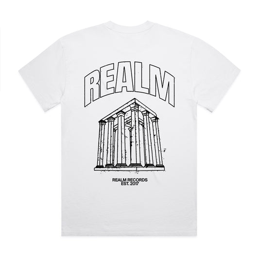 REALM white & black heavy tee